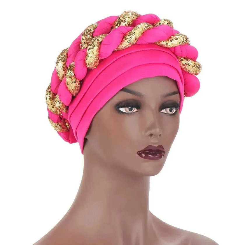 Arab  Double Sequined Turban Hat
