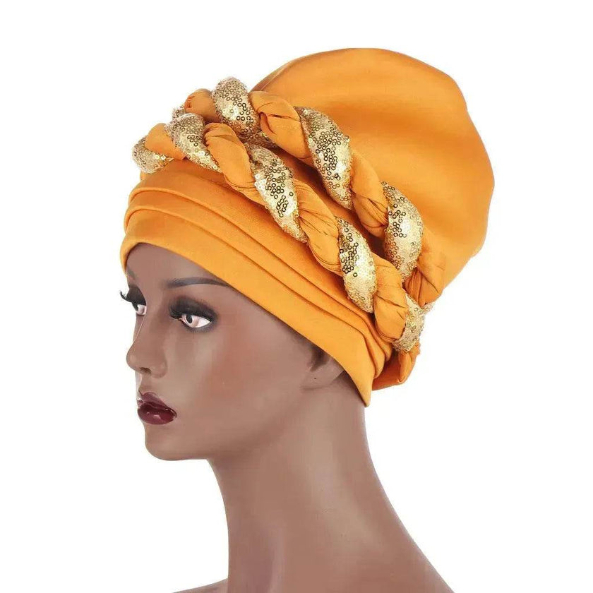 Arab  Double Sequined Turban Hat