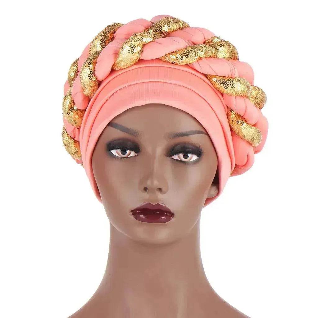 Arab  Double Sequined Turban Hat