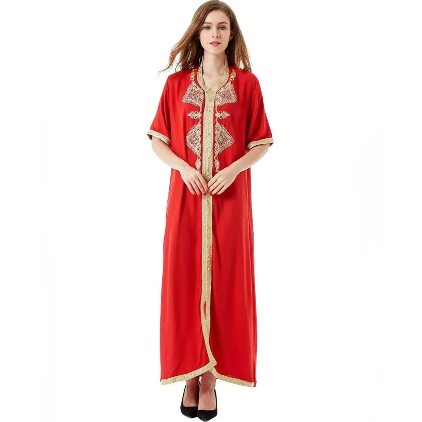 Arab  Embroidered Lace Dress Dress