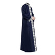 Fashionable and Elegant Arab  Long Sleeved Solid Color Casual Robe Moroccan Men's Jalabiya