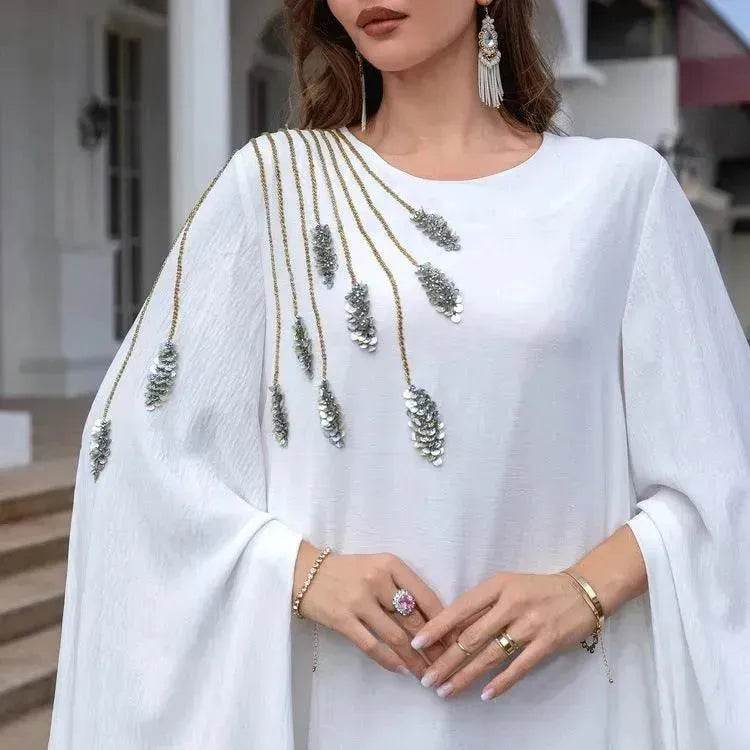 Arab  Robe Abaya Embroidered Women's Robe Evening Gown