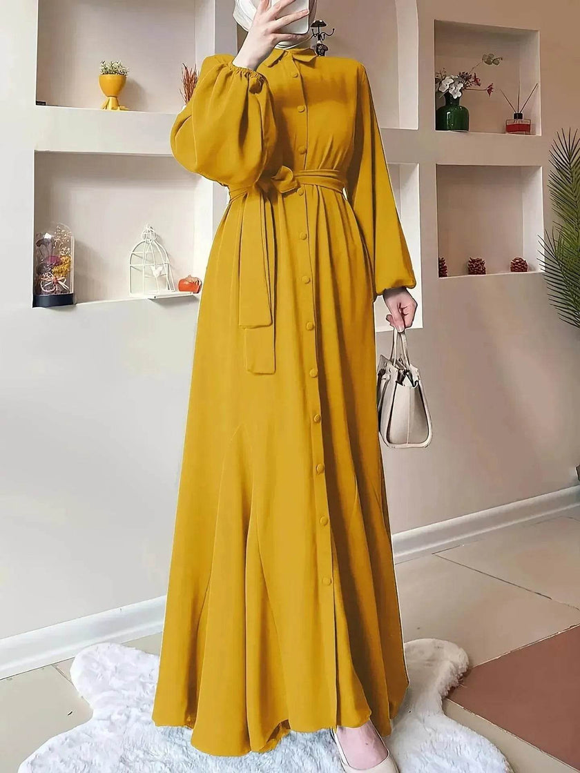 Arab  Solid Color Women's Clothing Dress