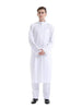 Fashionable and Elegant Arab  Two-piece Solid Color Men's Robe Moroccan Men's Jalabiya