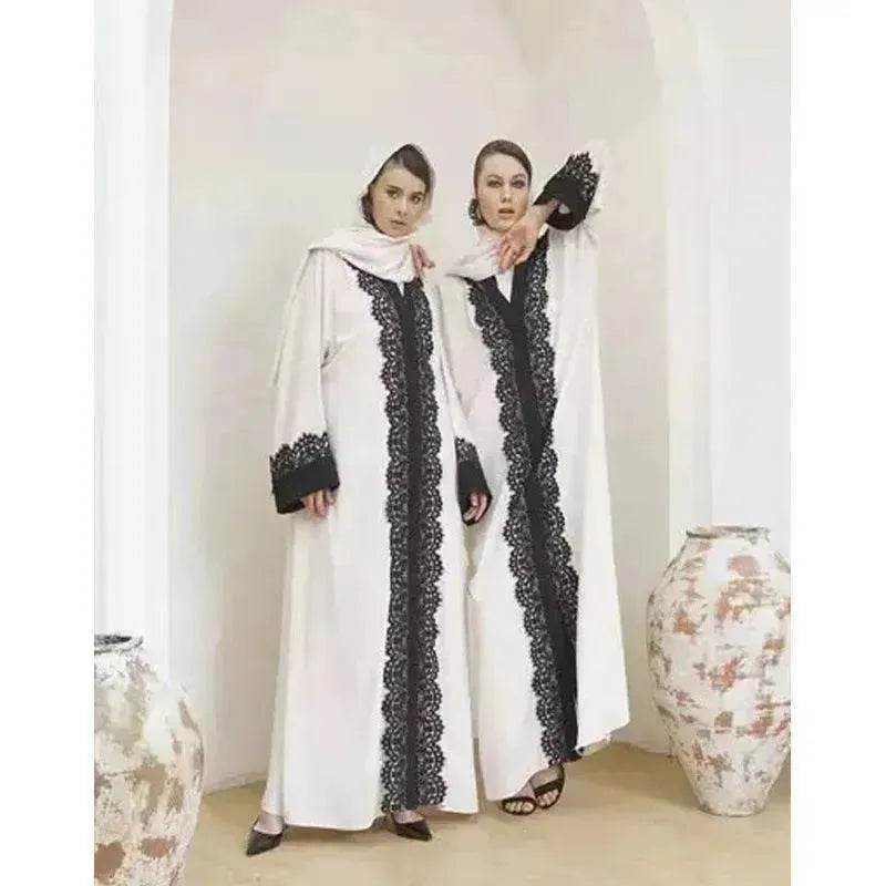 Arab  Women's Lace Dress Cardigan Robe