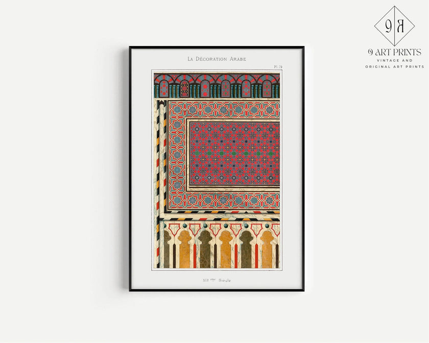 Arabian Pattern 79 - Emille Prisses D'Avennes | Vintage Middle-Eastern Islamic Persian Pattern Art (available framed or unframed)