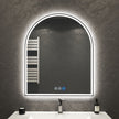 Arched LED Mirror with Black Metal Frame – 30