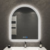Arched LED Mirror with Black Metal Frame – 30