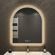 Arched LED Mirror with Black Metal Frame – 30
