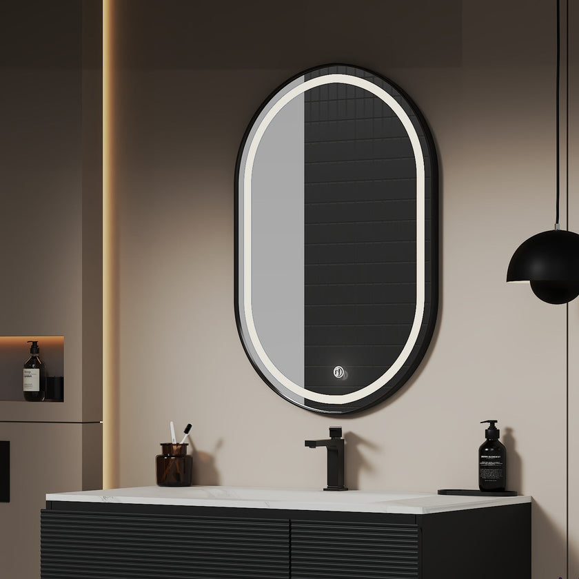 Arco Sense LED Mirror – Copper-free Tempered Glass  HD Silver Mirror Dimming