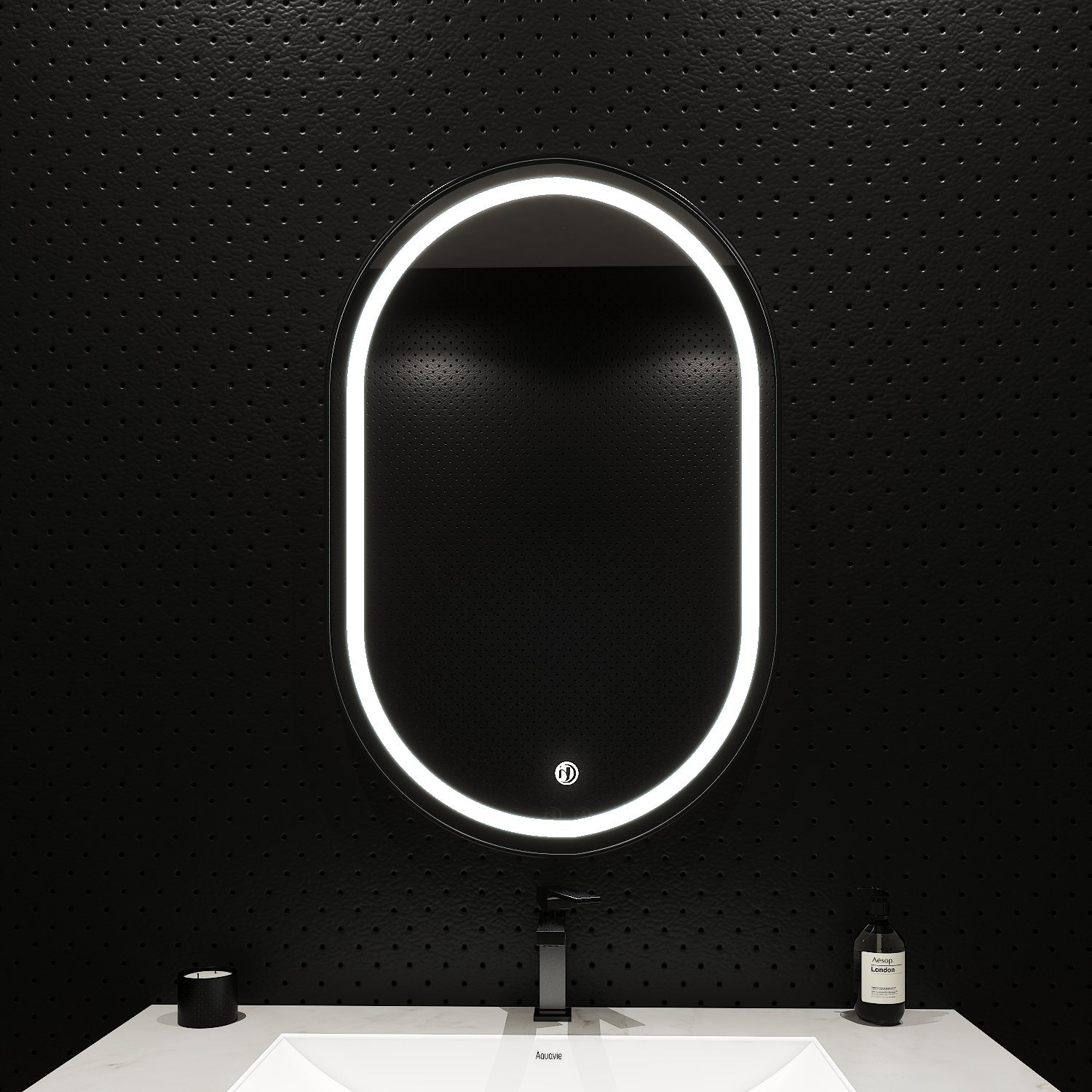 Arco Sense LED Mirror – Copper-free Tempered Glass  HD Silver Mirror Dimming