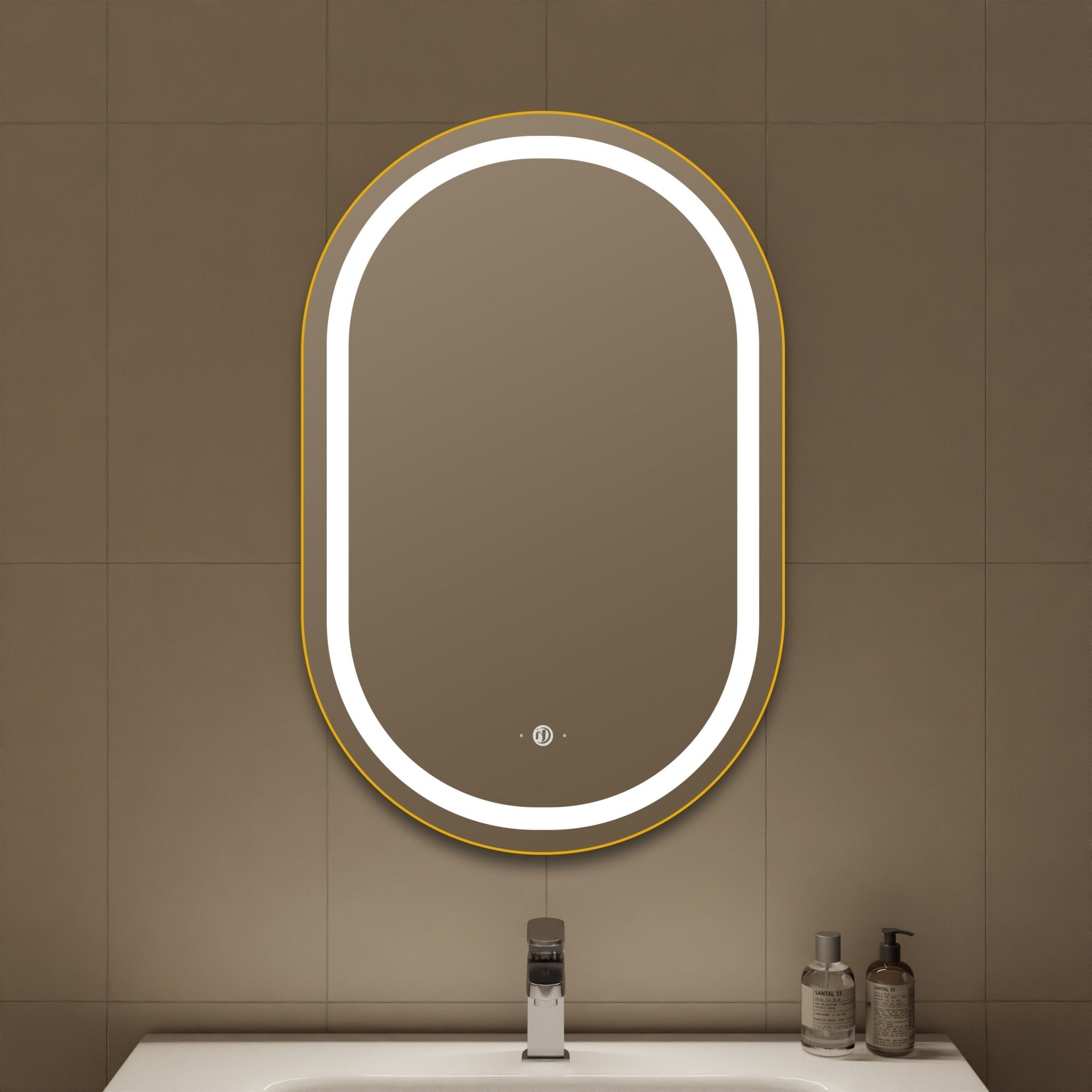 Arco Sense LED Mirror – Copper-free Tempered Glass  HD Silver Mirror Dimming