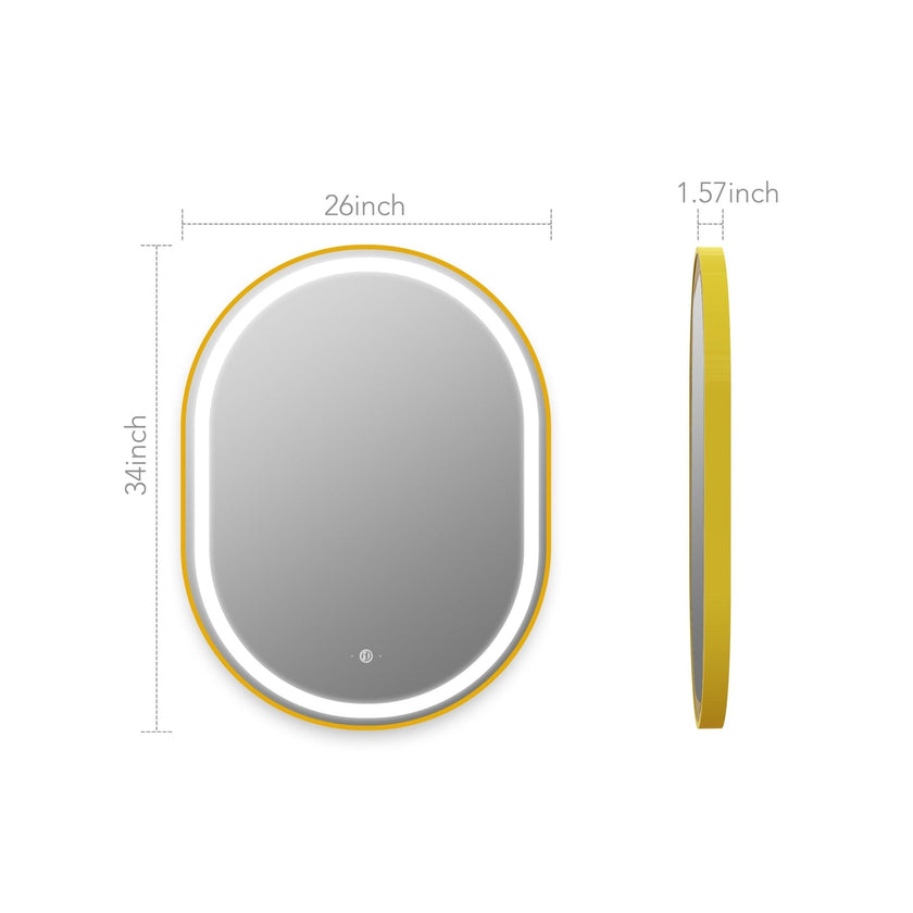 Arco Sense LED Mirror – Copper-free Tempered Glass  HD Silver Mirror Dimming
