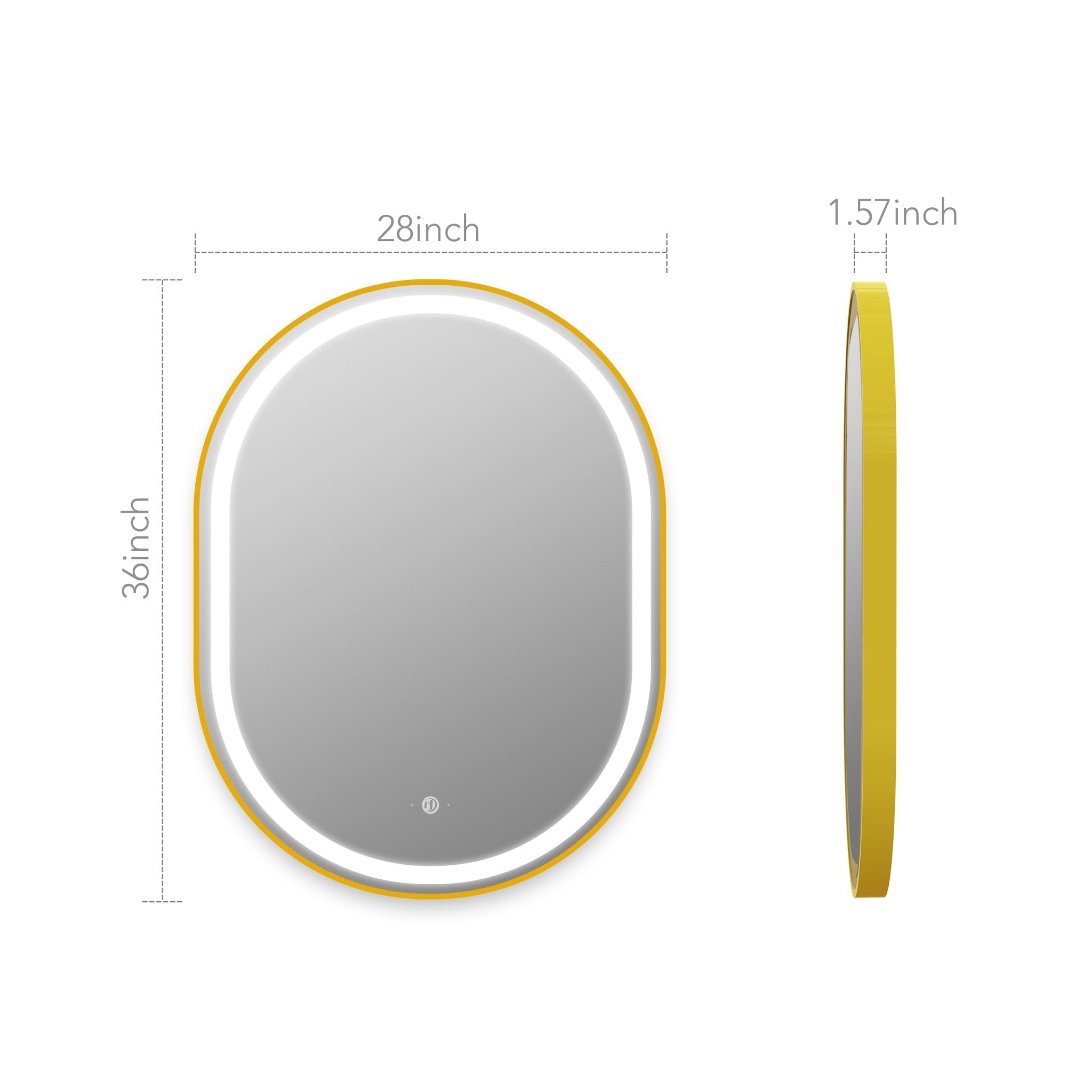 Arco Sense LED Mirror – Copper-free Tempered Glass  HD Silver Mirror Dimming