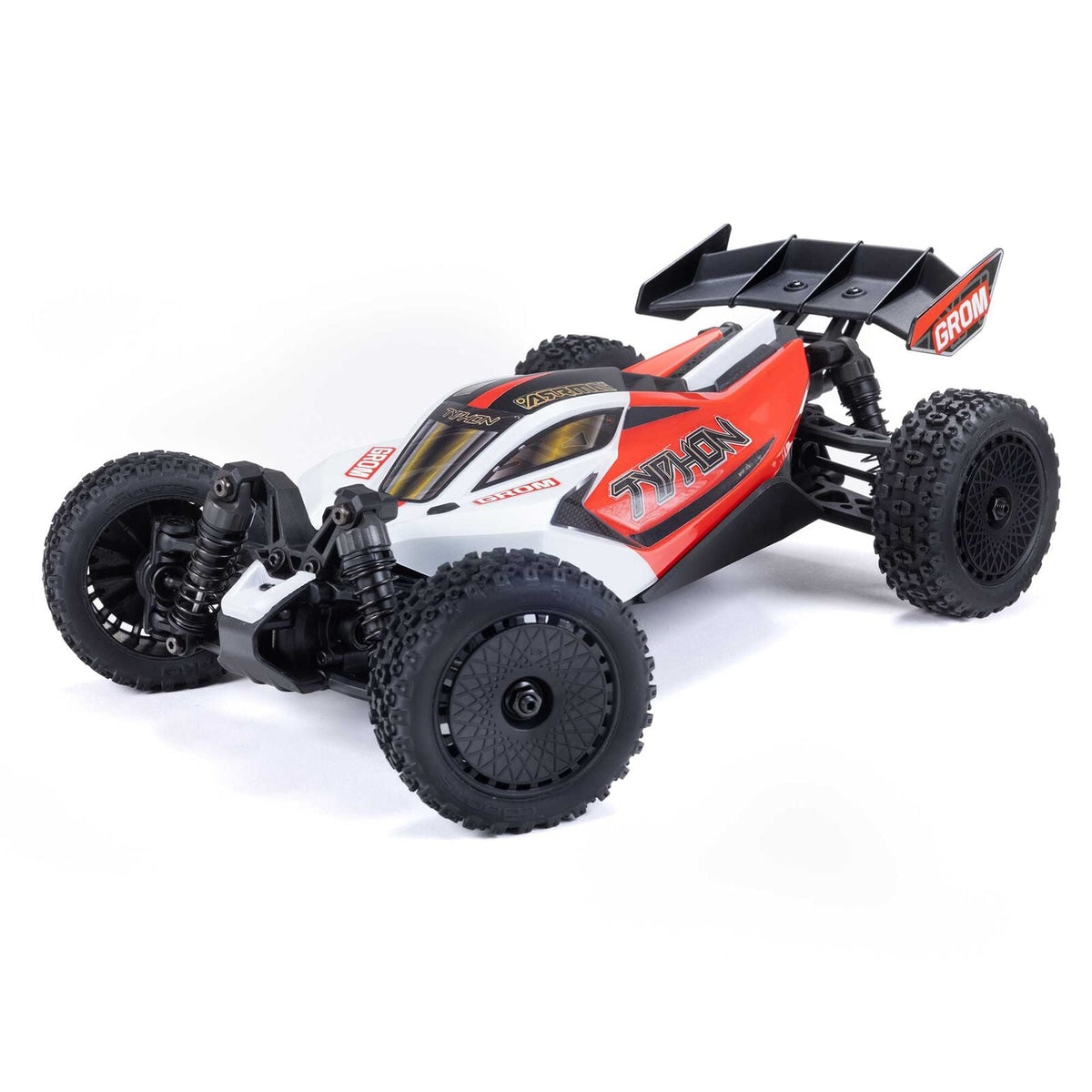 ARRMA 1/14 TYPHON GROM 4X4 RTR Brushed RC Buggy (Battery & Charger Included) - Red/White