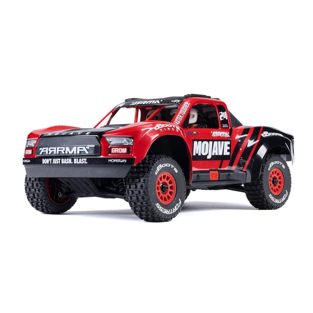 ARRMA 1/16 MOJAVE GROM 4X4 RTR Brushed Desert Truck (Battery & Charger Included) - Red/Black