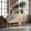 Art Deco Metallic Sideboard with Stainless Steel Base