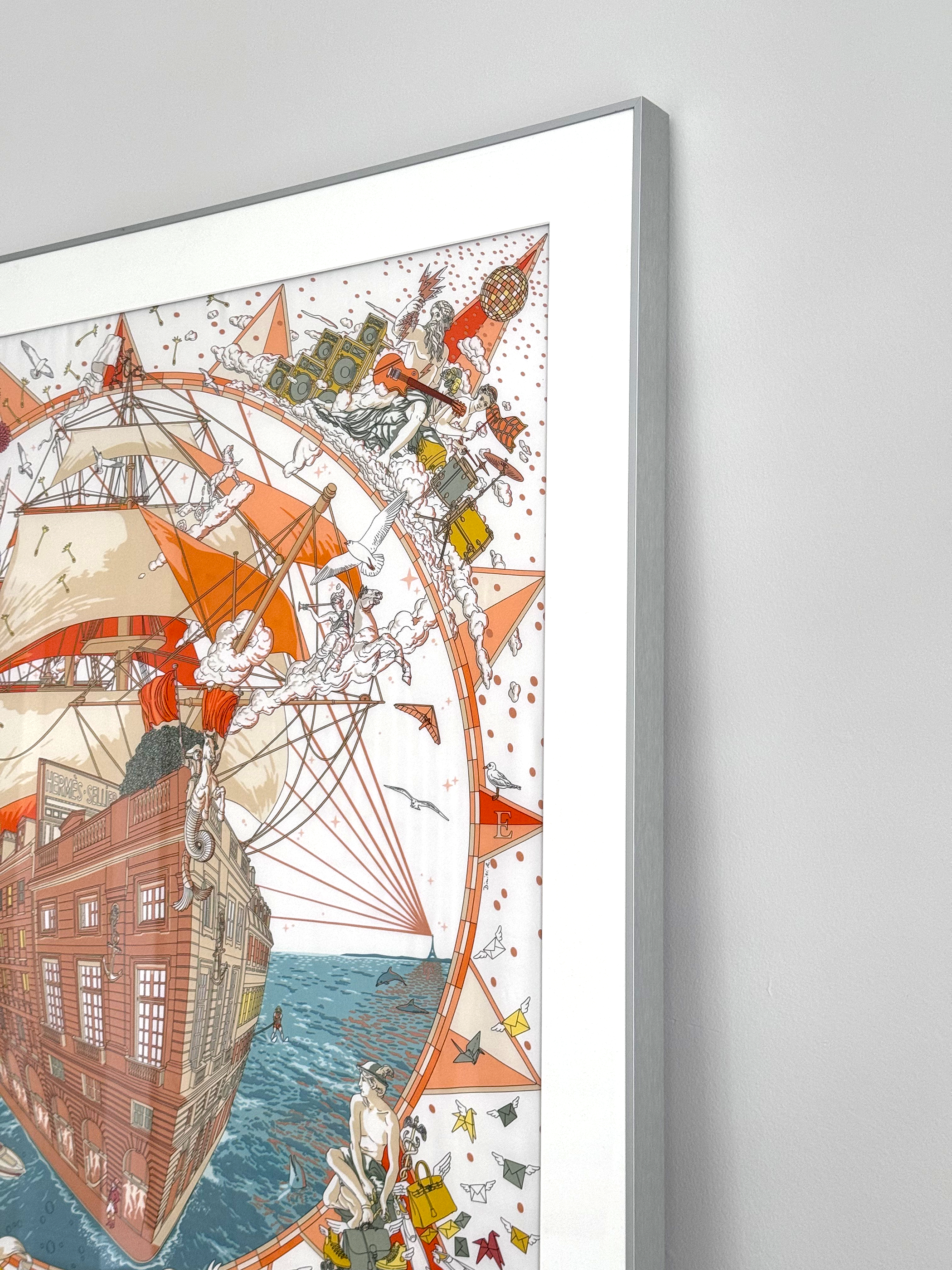 Scarf 90 | Scarf Frame in Silver | Hermès Scarf Frame | Silk Scarf Frame