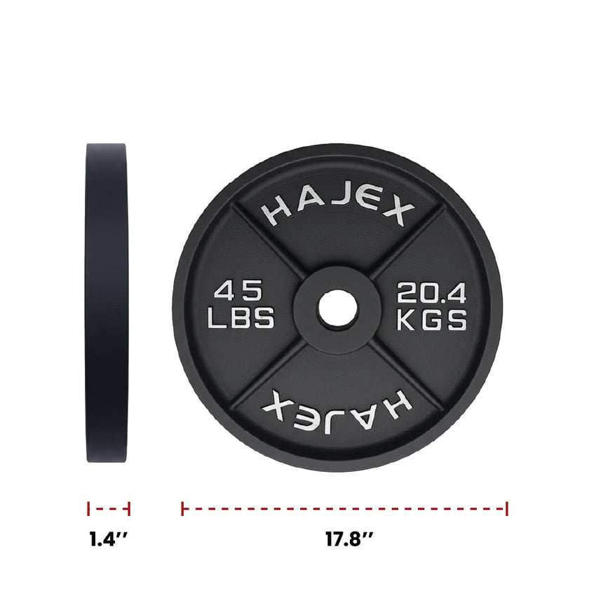 Cast Iron Weight Plates - Standard, Olympic in LBs, KGs