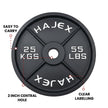 Cast Iron Weight Plates - Standard, Olympic in LBs, KGs