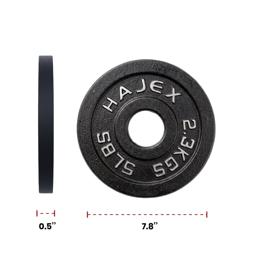 Cast Iron Weight Plates - Standard, Olympic in LBs, KGs