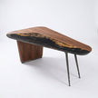 Artisan Crafted Walnut and Marble Office Desk
