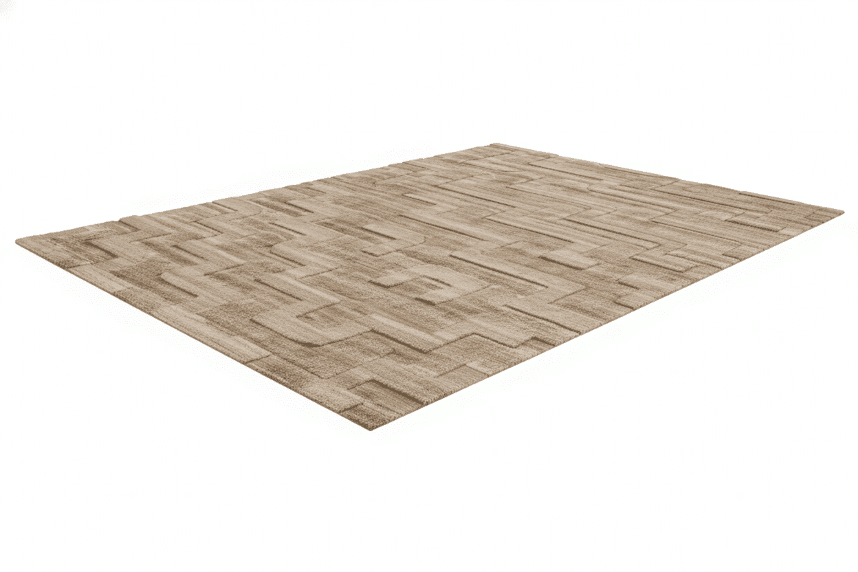 Artisan Maze Pattern Milk Silk Rug