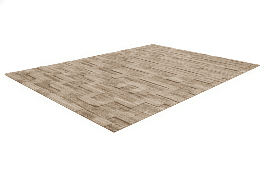 Artisan Maze Pattern Milk Silk Rug