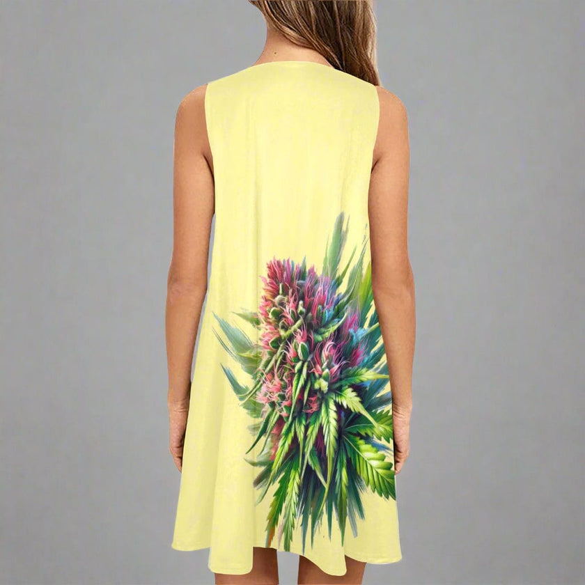 Pink Kush Sleeveless A-Line Pocket Dress