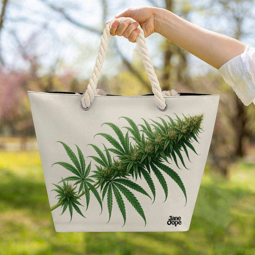 Flora Hemp rope tote bag
