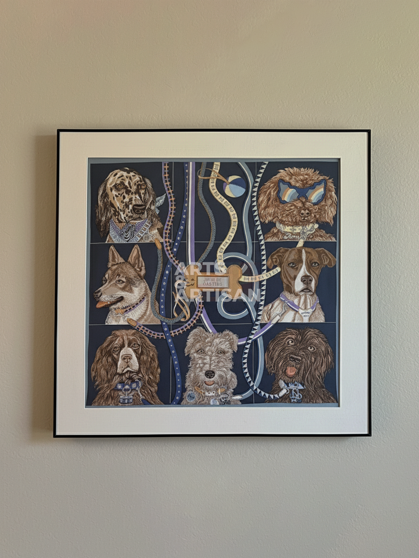 Scarf 70 | Scarf Frame in Black | Hermès Scarf Frame | Silk Scarf Frame