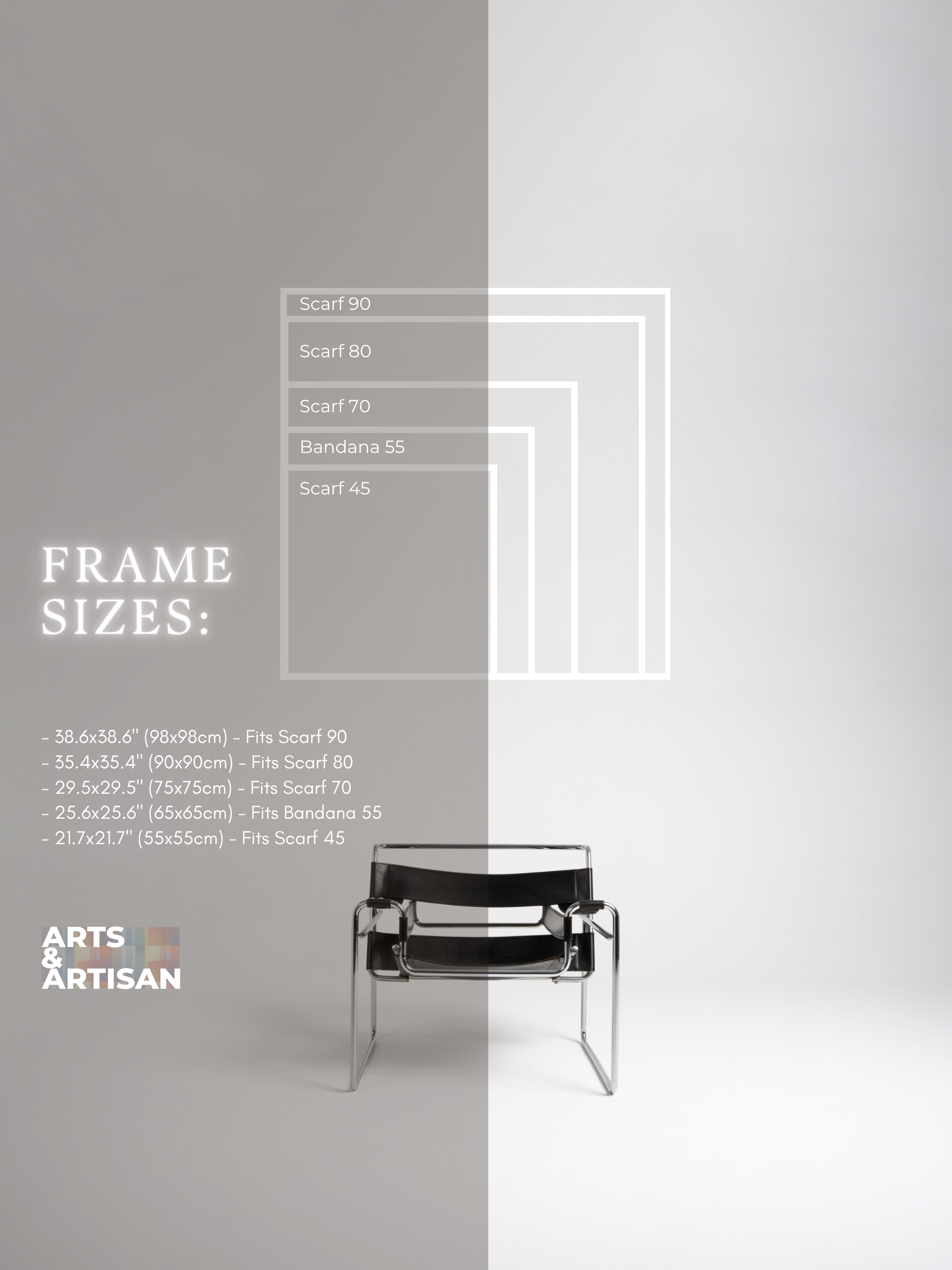 Scarf 70 | Scarf Frame in Bronze | Hermès Scarf Frame | Silk Scarf Frame