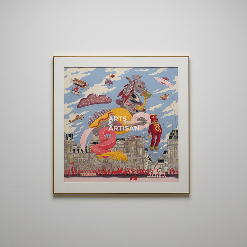 Scarf 90 | Scarf Frame in Gold | Hermès Scarf Frame | Silk Scarf Frame