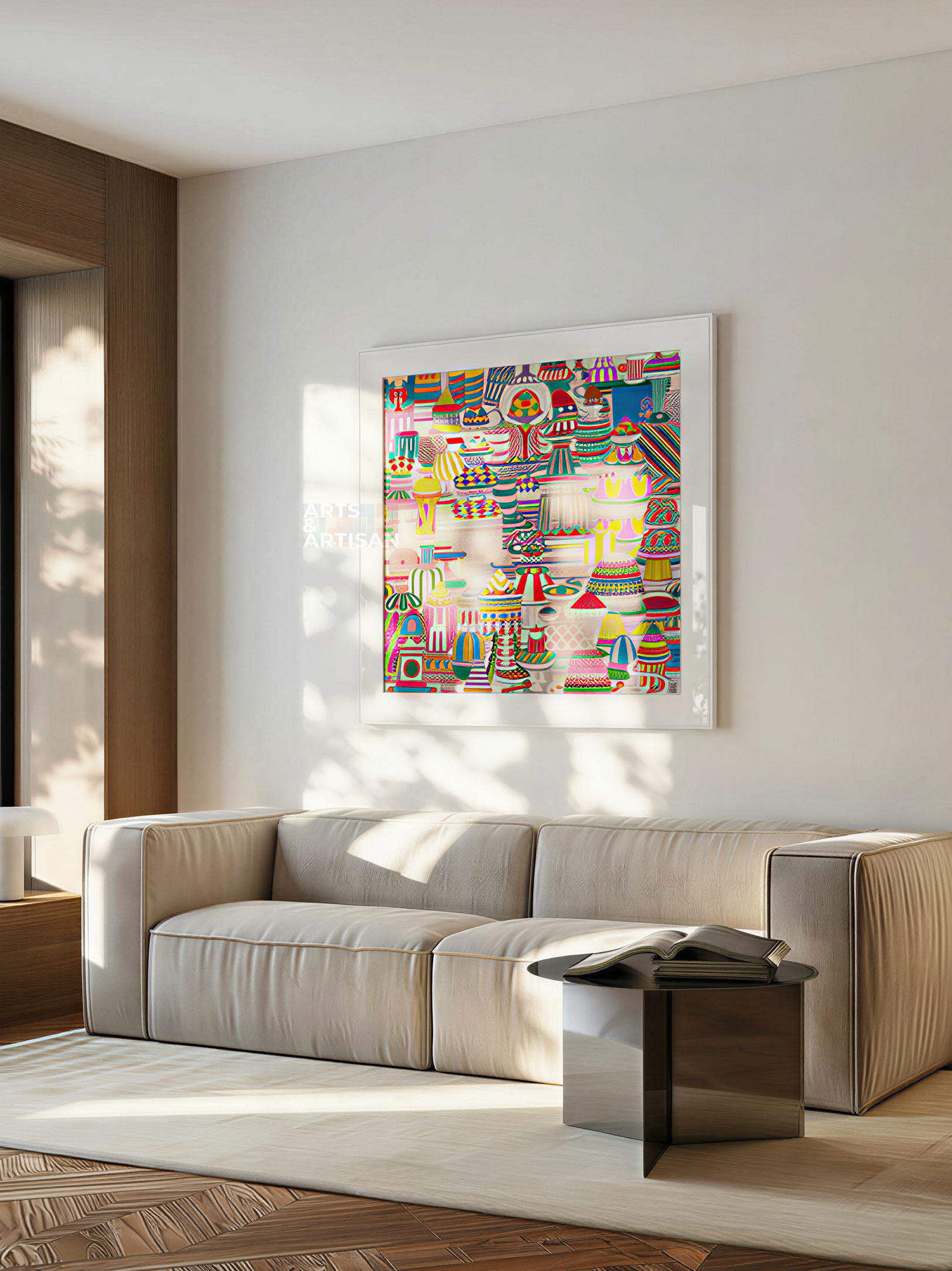 Scarf 90 | Scarf Frame in White | Hermès Scarf Frame | Silk Scarf Frame