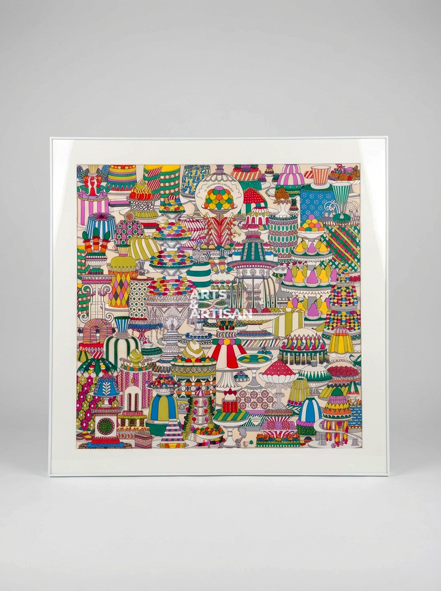 Scarf 90 | Scarf Frame in White | Hermès Scarf Frame | Silk Scarf Frame