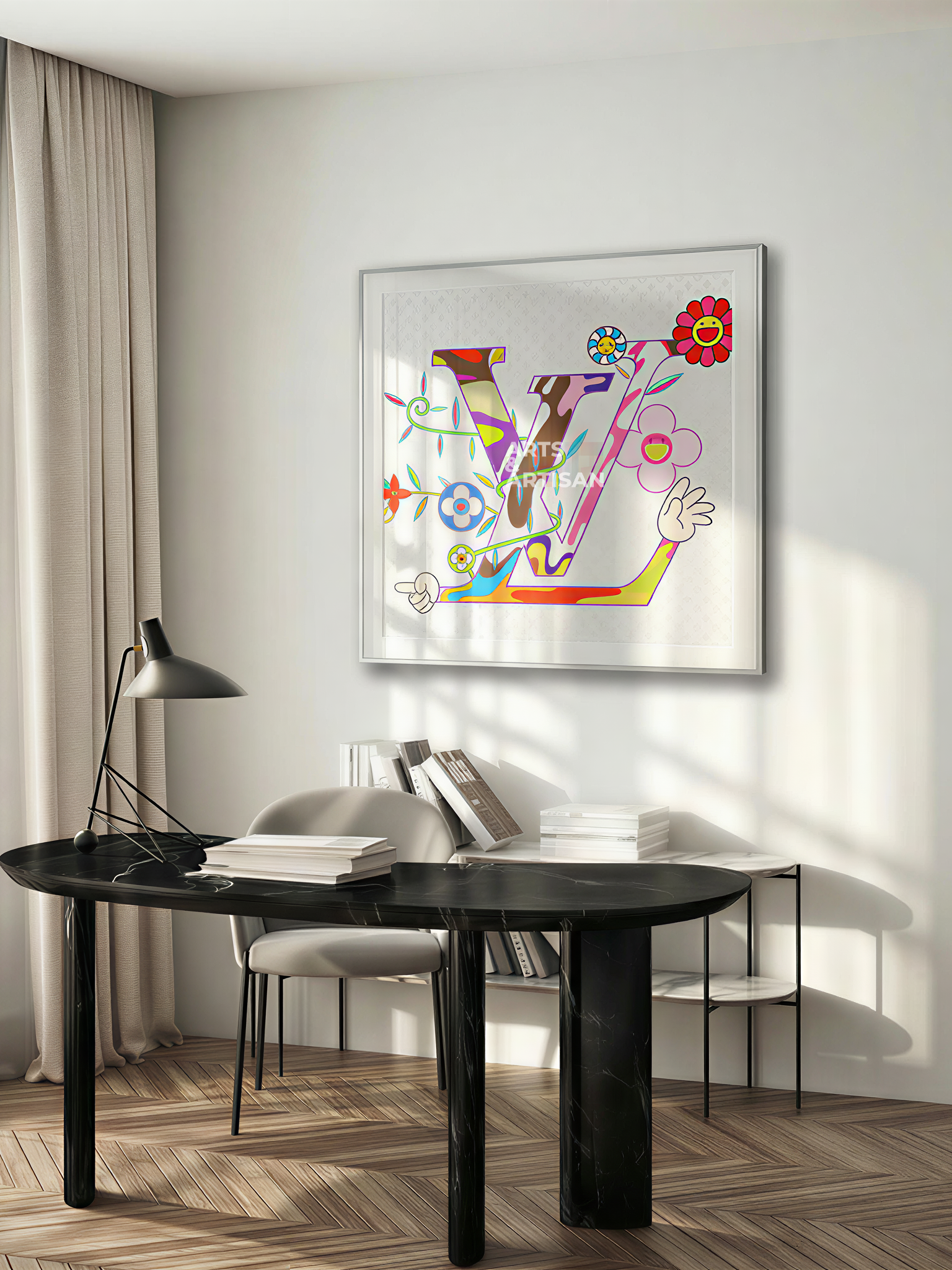 Scarf 90 | Scarf Frame in Silver | Hermès Scarf Frame | Silk Scarf Frame