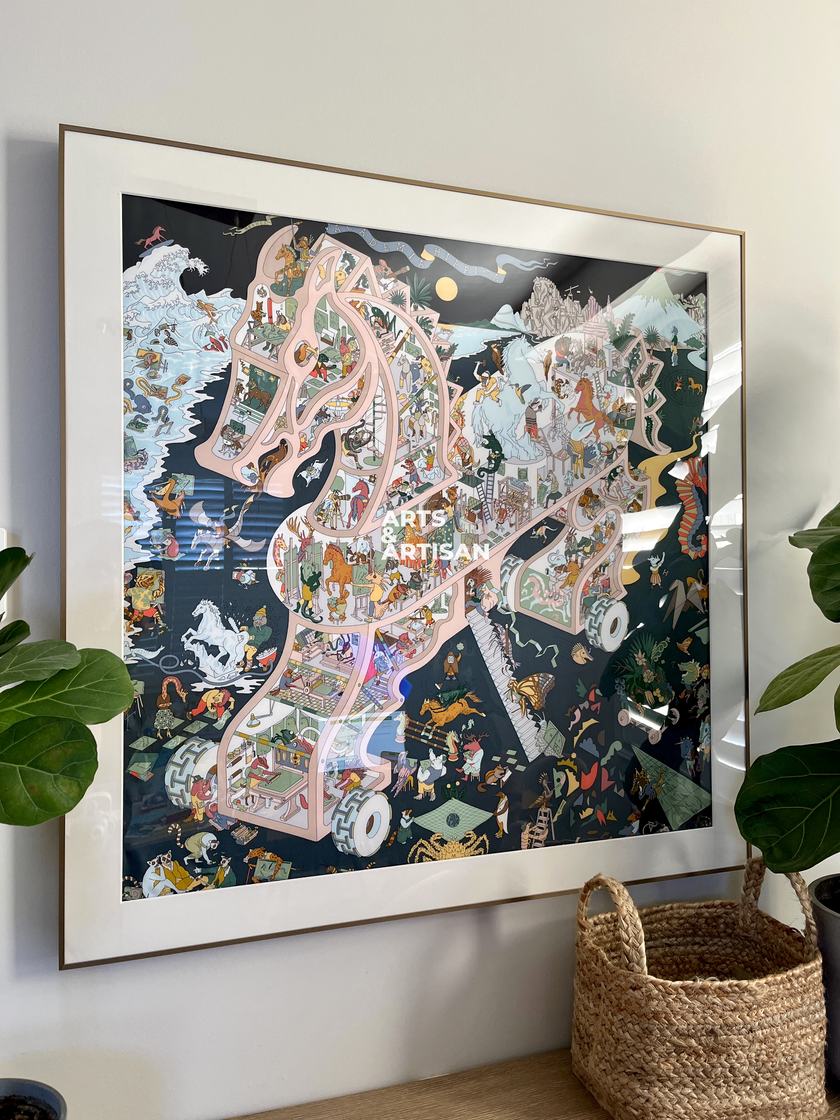 Scarf 90 | Scarf Frame in Bronze | Hermès Scarf Frame | Silk Scarf Frame