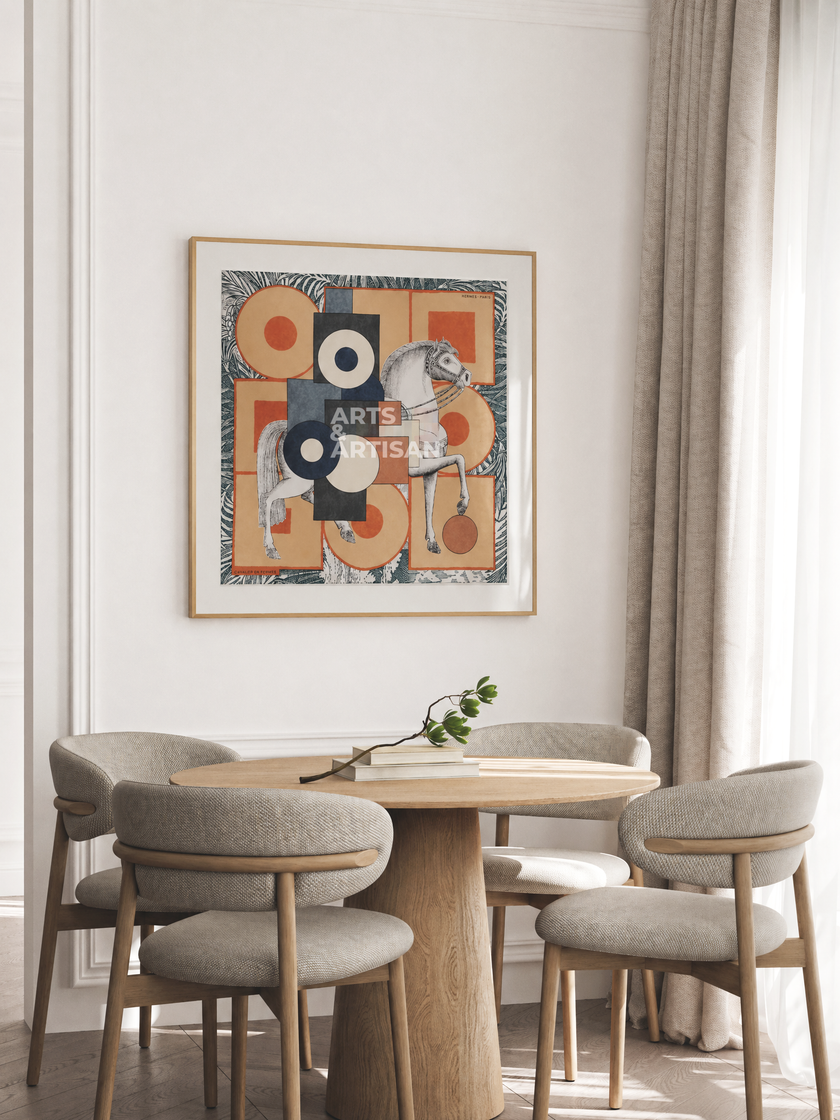 Scarf 70 | Scarf Frame in Gold | Hermès Scarf Frame | Silk Scarf Frame