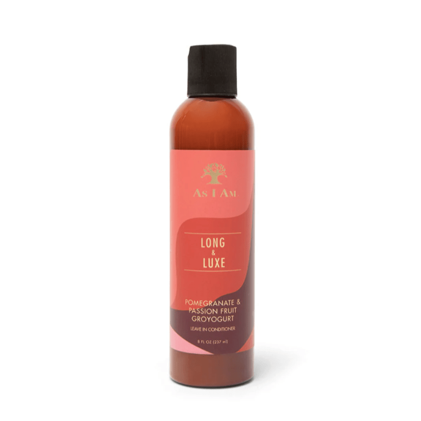 AS I AM LONG AND LUXE POMEGRANATE & PASSION FRUIT GROYOGURT LEAVE-IN CONDITIONER 8oz