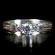 Bague Trinité en bois, or 14K - 18K et moissanite personnalisée