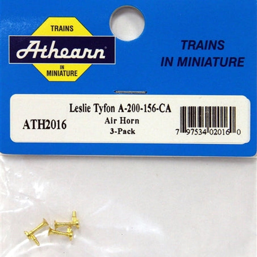 Athearn ATH02016 HO Leslie Tyfon A-200-156-CA Brass Horn Pkg of 3 NIB