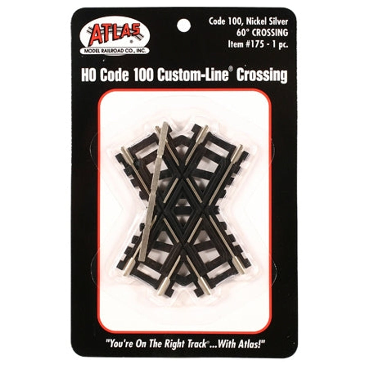 Atlas 175 HO Code 100 Custom-Line Crossing 60-Degrees 3