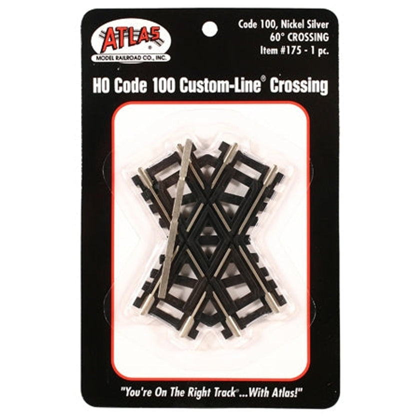 Atlas 175 HO Code 100 Custom-Line Crossing 60-Degrees 3