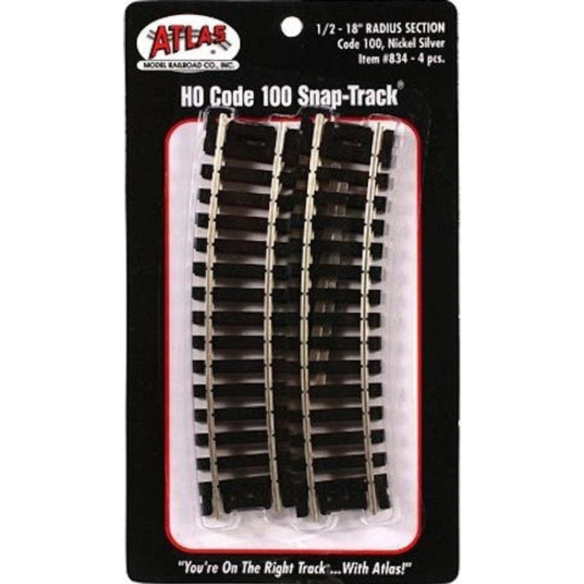 Atlas 834 HO Code 100 Snap Track 18