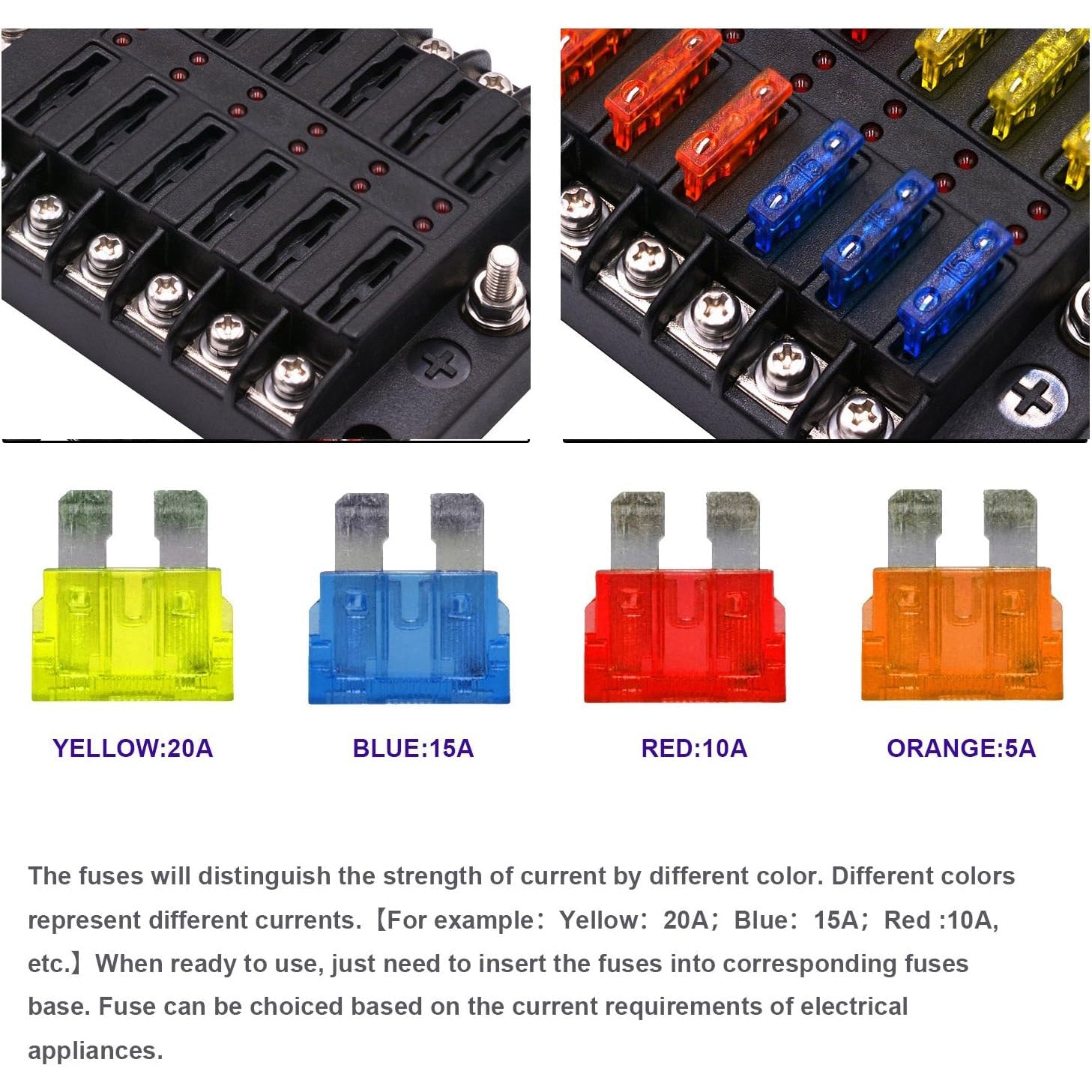 12-way fuse holder for ATO fuse