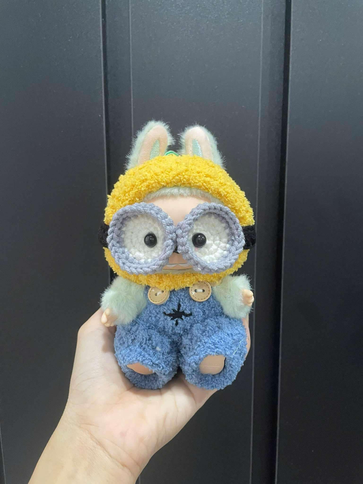 Handmade Labubu Outfit – Minion Edition [pre order]