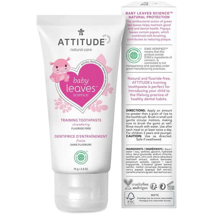 Attitude Training Toothpaste Strawberry - Fluoride Free 75mL