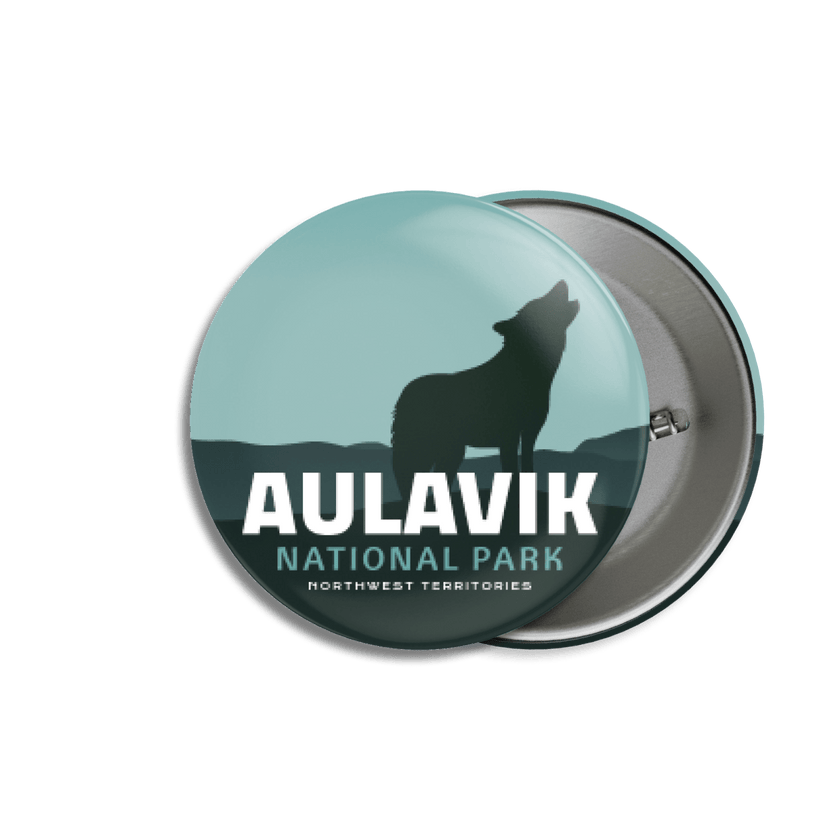 Aulavik National Park of Canada Pinback Button, Canada Parks