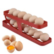 Egg Dispenser For Kitchen Gadgets - Automatic Scrolling Egg Rack Holder Storage - Box Egg Basket Container Organizer Rolldown Refrigerator,