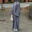Autumn And Winter Casual Cardigan Abaya Dress for Arab Dubai Turkey Middle East Women